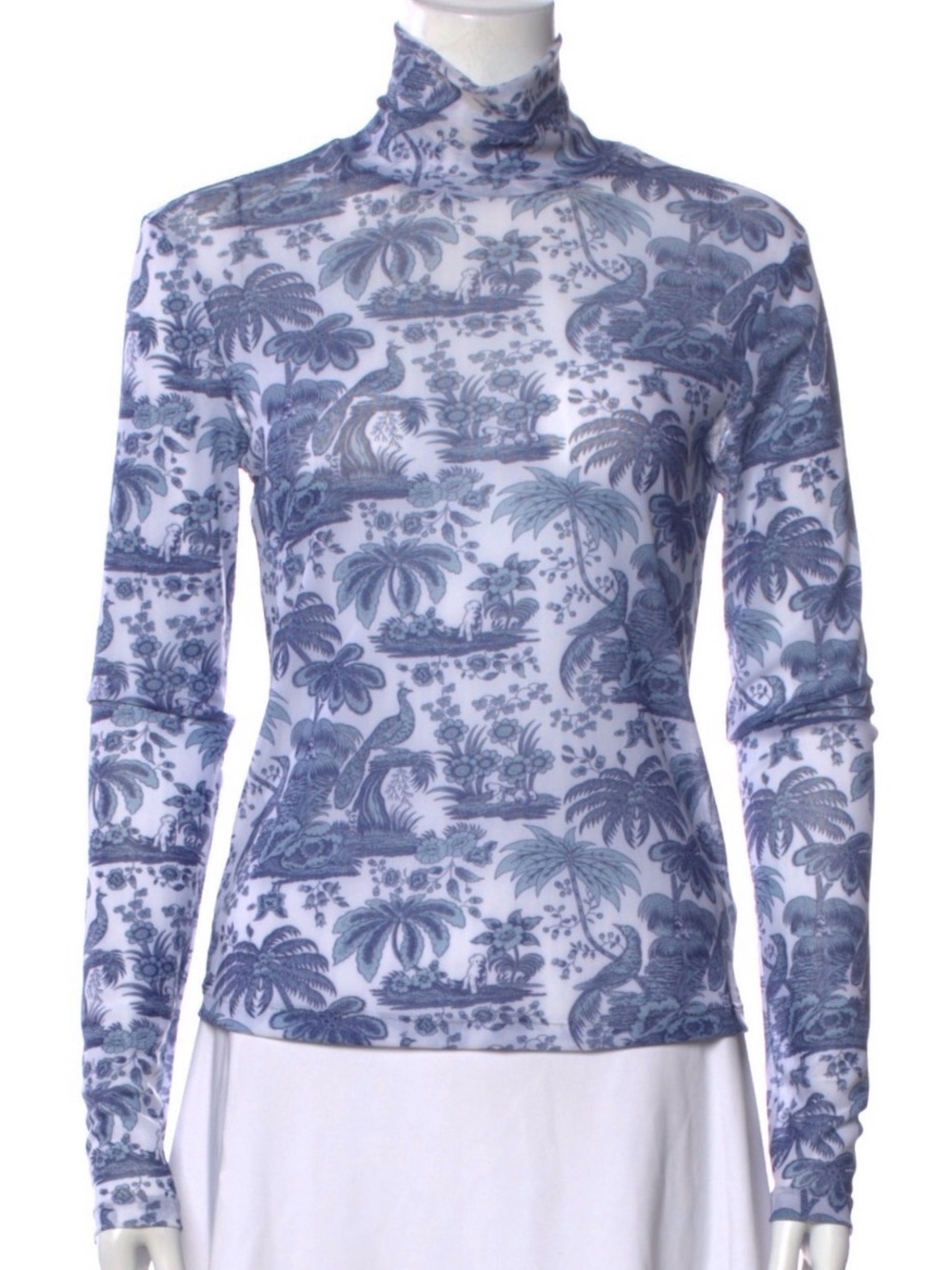 Staud Colton print nylon turtleneck